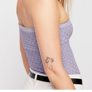 Free people honey textured banded tube top